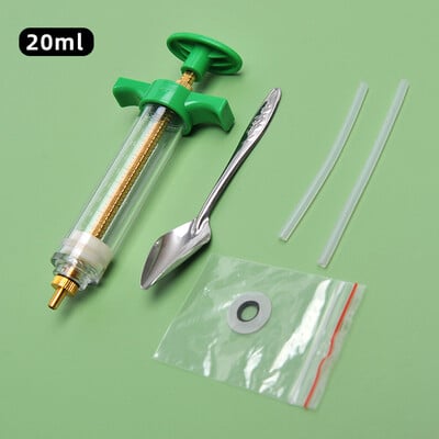 10ml/20ml/30ml/50ml/100ml Súprava na manuálne kŕmenie vtákov s hadičkami, kŕmenie anduliek a papagájov kovovou lyžičkou, rehydratačný prístroj