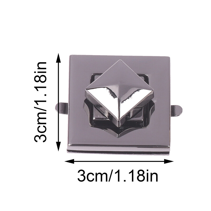 3,0 cm štvorcový tvar spony otočný zámok otočný zámok pre DIY ženy taška kabelka cez rameno kabelka hardvér batožina tašky príslušenstvo