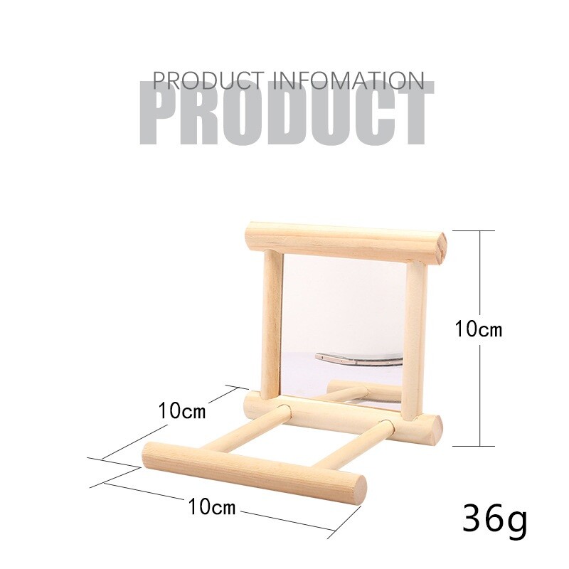 Paukščių veidrodinis žaislas su ešerių stovu, skirtu papūgos papūgos papūgos papūgos kakadui Conure Finch Lovebird Kanarų ara Amazonės kakadu