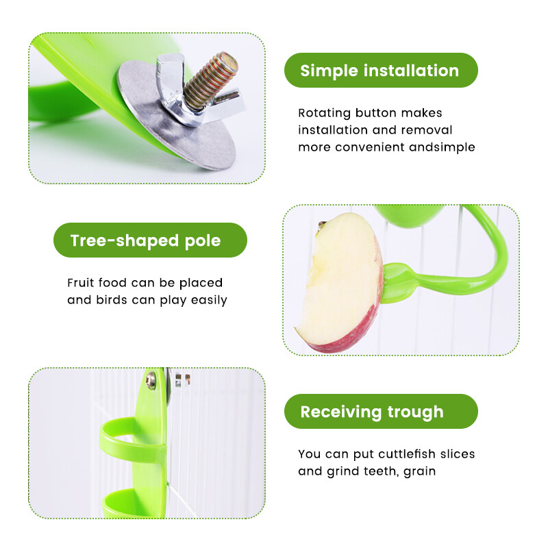 Papūgos lesyklėlė paukščių sėdėjimo rėmas Linksmas paukščių narvelis lesyklėlė Papūgos maitinimo žaislas Plastikinis naminių gyvūnėlių šėrimo reikmenys Papūgos maitinimo žaislas