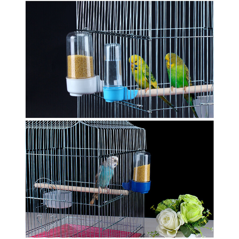 200 ml-es madáretető nagy kapacitású, cseppálló vízadagoló automata etetőtálak ketreces madártartozékok papagáj papagájokhoz