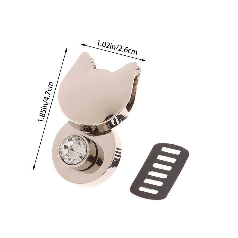 1 db aranyos, cinkötvözetből készült macska alakú, forgatható zár táska csavaros zár zárható csattal barkácsolt bőr kézi kézitáska válltáska pénztárca hardver