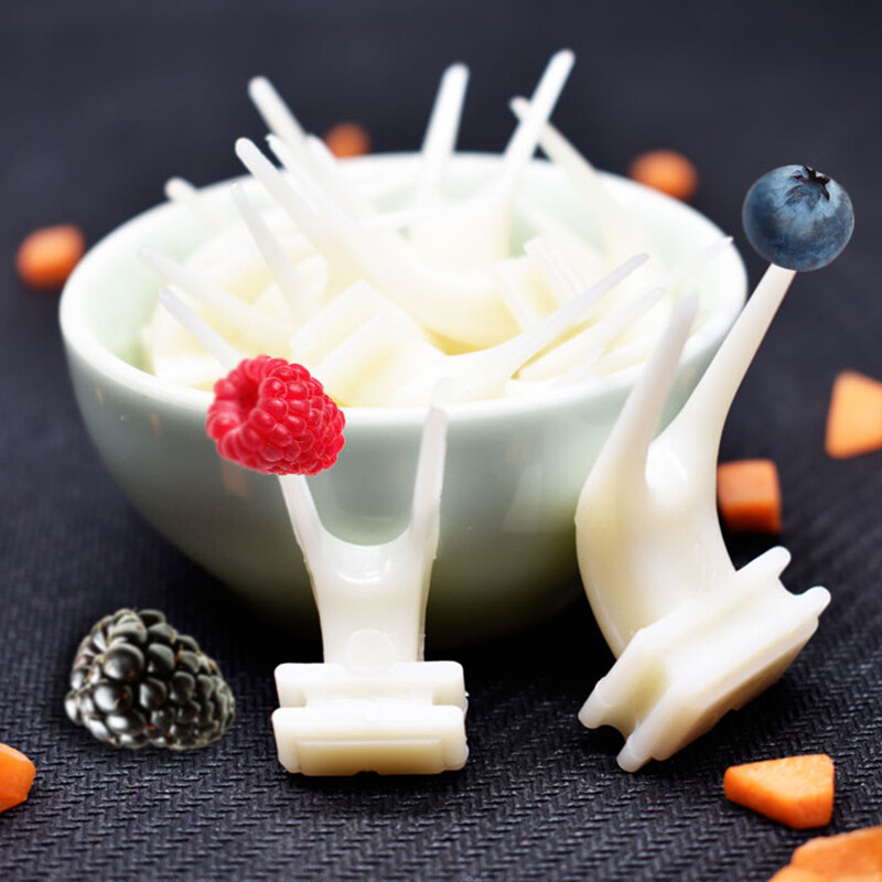 10 db Madarak Papagájok Gyümölcsvillák Műanyag eledeltartó Ketrecben etető Madáretető Papagáj kisállat madár műanyag eledeltartó Kisállatkellékek