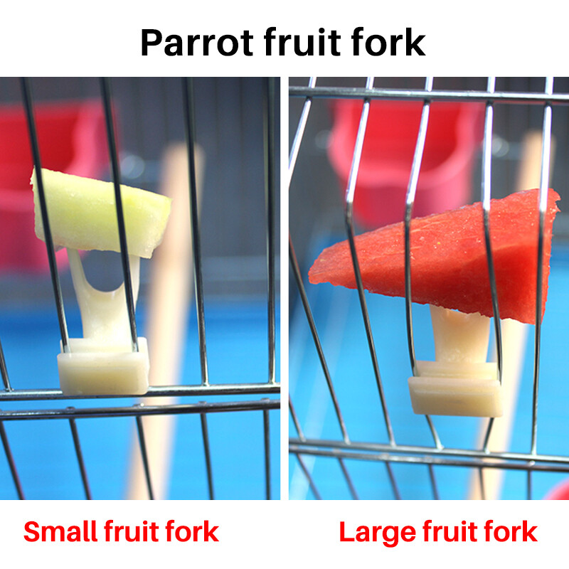 10 db Madarak Papagájok Gyümölcsvillák Műanyag eledeltartó Ketrecben etető Madáretető Papagáj kisállat madár műanyag eledeltartó Kisállatkellékek