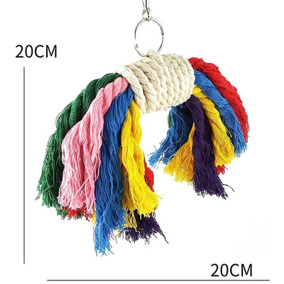 Kisállat madarak rágójáték Pamut kötél Papagáj játék harapás Híd Madártépő játékok Kakasok edzés Akasztóhinták Madarak ketrec kellékek