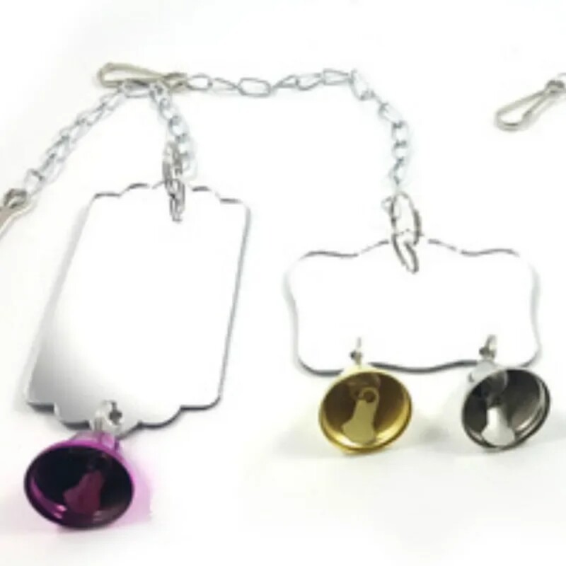 1 db kisállatjáték tükör Szórakoztató játék kakaspapagájoknak kis madarak papagájok kisállat papagájok mászás kültéri beltéri függő kisállat kellékek