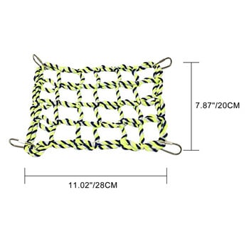 Παιχνίδι αιώρα για κατοικίδια Παιχνίδι χάμστερ Σκίουρος Κουτάβι δίχτυ Σχοινί Σπίτι Αιώρα Μπαλκόνι Πολύχρωμο Δίχτυ Αναρρίχησης Δίχτυ Παπαγάλου Πουλί