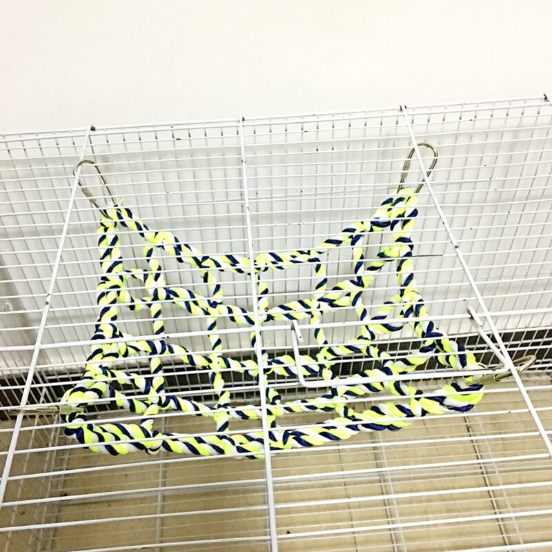 Kisállat Függőágy Játék Hörcsög Mókus Kölyök Háló Kötélház Erkély Függőágy Színes Szövés Mászó Háló Papagáj madárháló