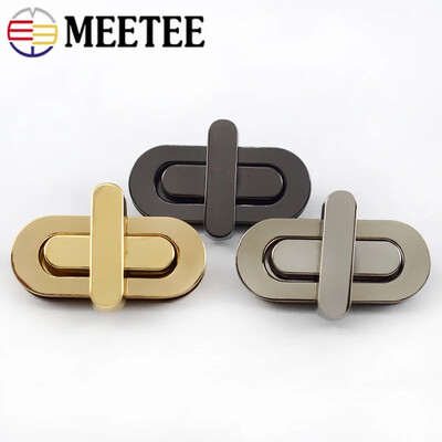 2/4gab Meetee 42*18/34*16mm soma, pagriežama, pagriežama slēdzene, sprādzes, metāla somiņa, rokassomu dekors, aizdares aizdare DIY aparatūras piederumi