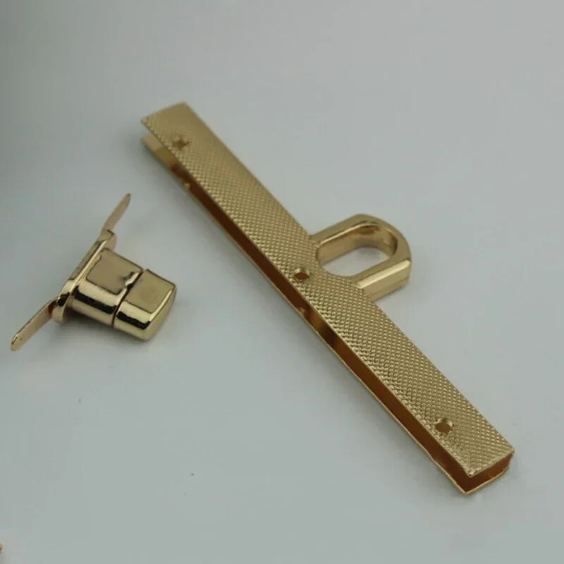 Vintage taška kovová spona otočné zámky otočné tlačidlo pre DIY kabelka kožená remeselná taška peňaženka hardvér elegantné zlaté doplnky