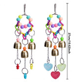 Jucării pentru păsări, agățat cu clopoțel, design practic, jucărie mare papagal, jucărie robustă pentru păsări, design cu cârlig, jucării de mestecat Budgies Игрушки Для Попугаев