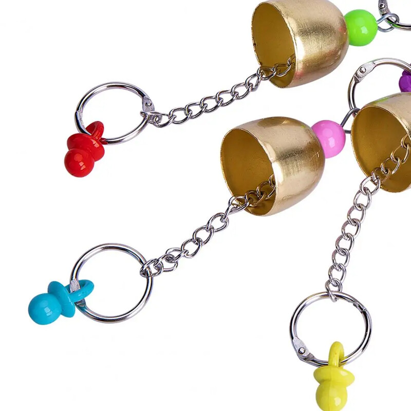 Paukščių žaislai Kabantys Praktiškas varpelio dizainas Didelės papūgos žaislas Tvirtas paukščių žaislas, kabliukas, kramtomieji žaislai, papūgėlės Игрушки Для Попугаев