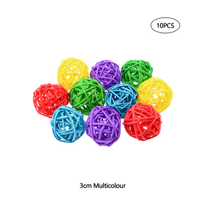 10db Elsődleges szín Sepak Takraw Papagáj rágójáték labda Kisállat Madár Láb/láb vakaró/láb játék kisállat rágójáték Sepak Takraw