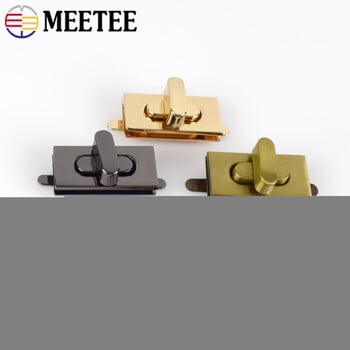 1-5 τεμ. Meetee Meetee Metal Bag Turn Twist Klock Lock Περιστρεφόμενο πορτοφόλι Κλειδαριά τσέπης Κλείσιμο τσέπης Διακόσμηση μάνδαλο Τσάντα χειρός μέρος Δερμάτινο Craft Hardware