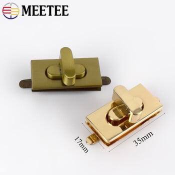 1-5 τεμ. Meetee Meetee Metal Bag Turn Twist Klock Lock Περιστρεφόμενο πορτοφόλι Κλειδαριά τσέπης Κλείσιμο τσέπης Διακόσμηση μάνδαλο Τσάντα χειρός μέρος Δερμάτινο Craft Hardware