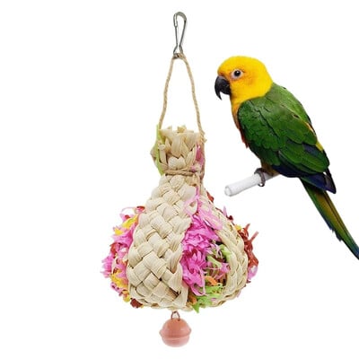 1kom צעצועים Igračke za ptice Pribor za papige Igračke za žvakanje Kavez Viseći trava Pletena ljuska kukuruza Papirnati lampion Lopta Vogel Speelgoed