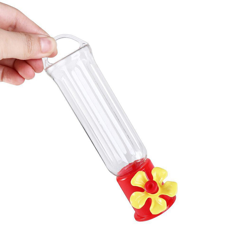 90ML kŕmidlá pre kolibríky, prenosné priehľadné závesné kŕmidlá pre vtáky, odnímateľná ľahká miska na vodu, záhradná
