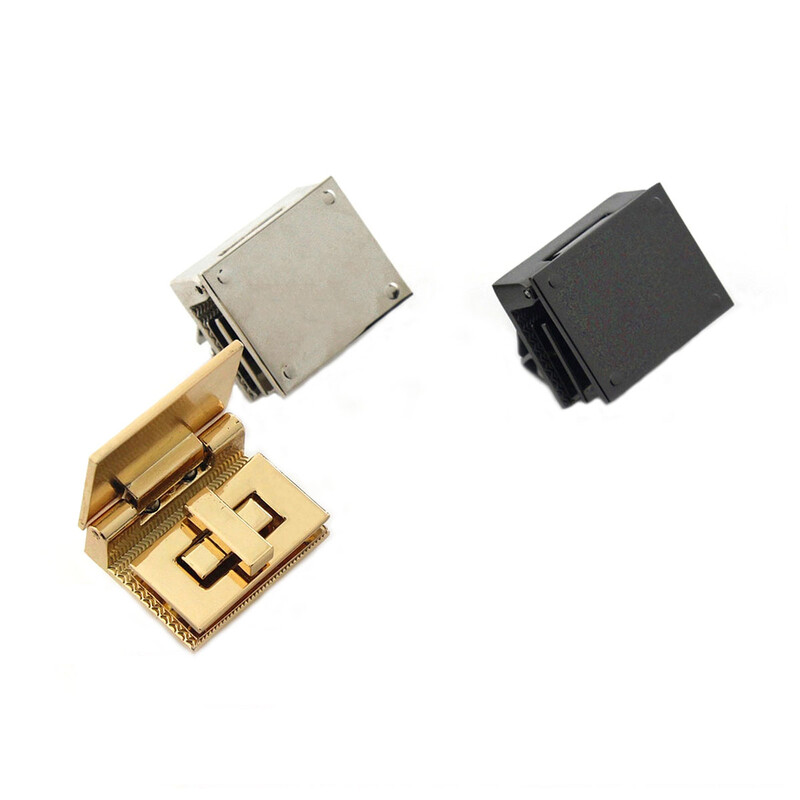 1 vnt Metalinis krepšys, pasukamas užraktas, užsegamas užsegimas, stačiakampis, skirtas odiniam rankdarbiui, rankinė, rankinė, rankinė, piniginė, „pasidaryk pats“ aparatūra