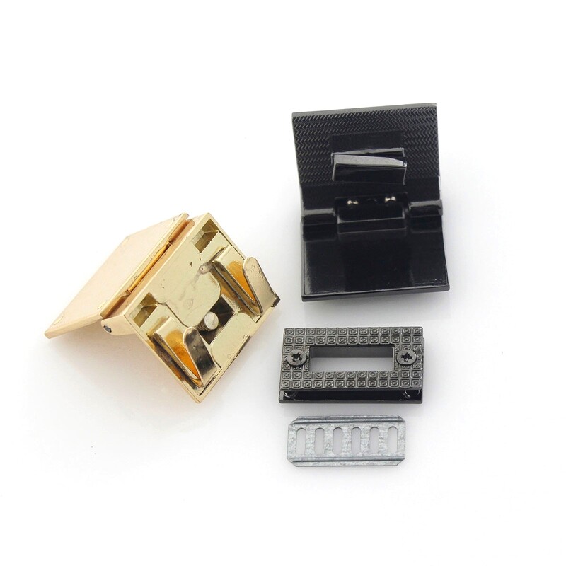 1 vnt Metalinis krepšys, pasukamas užraktas, užsegamas užsegimas, stačiakampis, skirtas odiniam rankdarbiui, rankinė, rankinė, rankinė, piniginė, „pasidaryk pats“ aparatūra