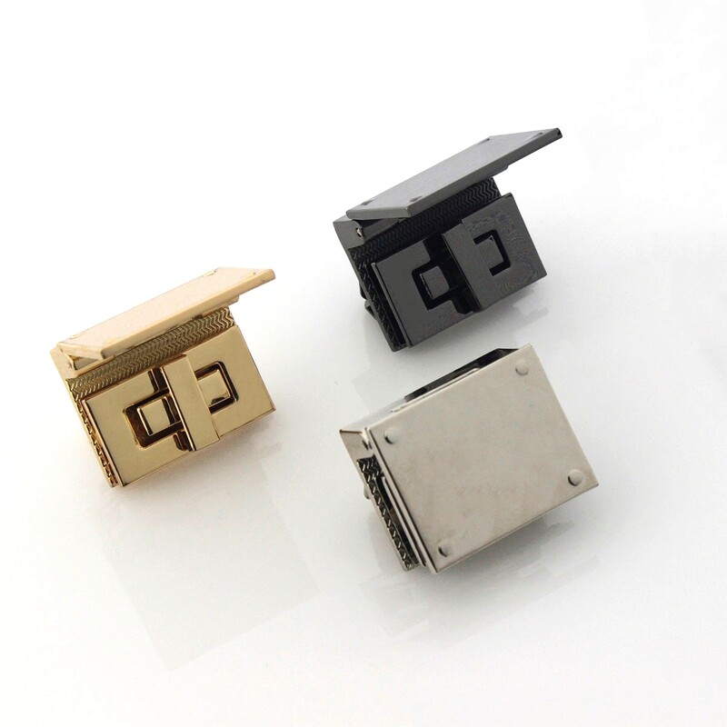 1 vnt Metalinis krepšys, pasukamas užraktas, užsegamas užsegimas, stačiakampis, skirtas odiniam rankdarbiui, rankinė, rankinė, rankinė, piniginė, „pasidaryk pats“ aparatūra