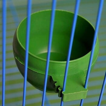 3 τεμ/Σετ Πράσινο Πλαστικό Parrot Mini Food Water Bowl Feeder Plastic Birds Pigeons Cage Sand Cup Feeding Tool