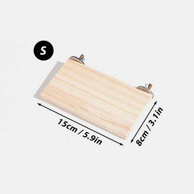 Suport din lemn Platformă Jucării pentru păsări Animale de companie Suport pentru papagali Bibani pentru hamster Accesorii pentru colivie pentru gerbili Soareci Jucării din lemn