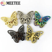 1-5db Meetee 49*40mm fém táska zár csat kézitáska dekoráció Forgatható zárak pénztárca bepattintható retesz Cserélje ki a tartozékokat