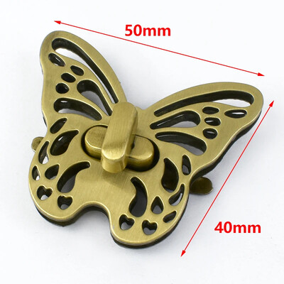 1-5db Meetee 49*40mm fém táska zár csat kézitáska dekoráció Forgatható zárak pénztárca bepattintható retesz Cserélje ki a tartozékokat