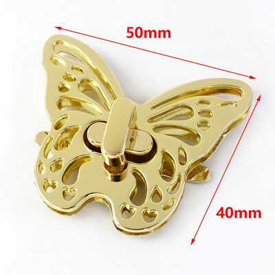 1-5db Meetee 49*40mm fém táska zár csat kézitáska dekoráció Forgatható zárak pénztárca bepattintható retesz Cserélje ki a tartozékokat