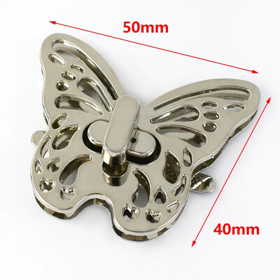 1-5db Meetee 49*40mm fém táska zár csat kézitáska dekoráció Forgatható zárak pénztárca bepattintható retesz Cserélje ki a tartozékokat