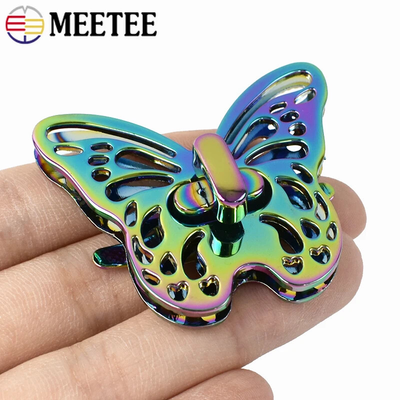 1-5db Meetee 49*40mm fém táska zár csat kézitáska dekoráció Forgatható zárak pénztárca bepattintható retesz Cserélje ki a tartozékokat
