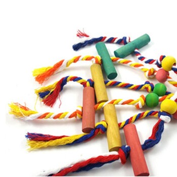 Pet Bird Chewing Toy Βαμβακερό σχοινί Παπαγάλος Παιχνίδι Bite Bridge Bird Tearing Toys Cockatiels Training Hang Swings Birds Cage Supplies