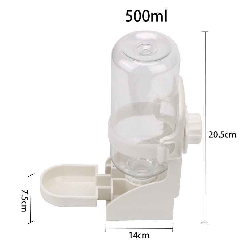 Závesný dávkovač vody pre mačky a psov 500 ml, miska na kŕmidlo pre domáce zvieratá, papagáje, vtáky, napájačka pre holuby, králiky, mačky, malé domáce zvieratá