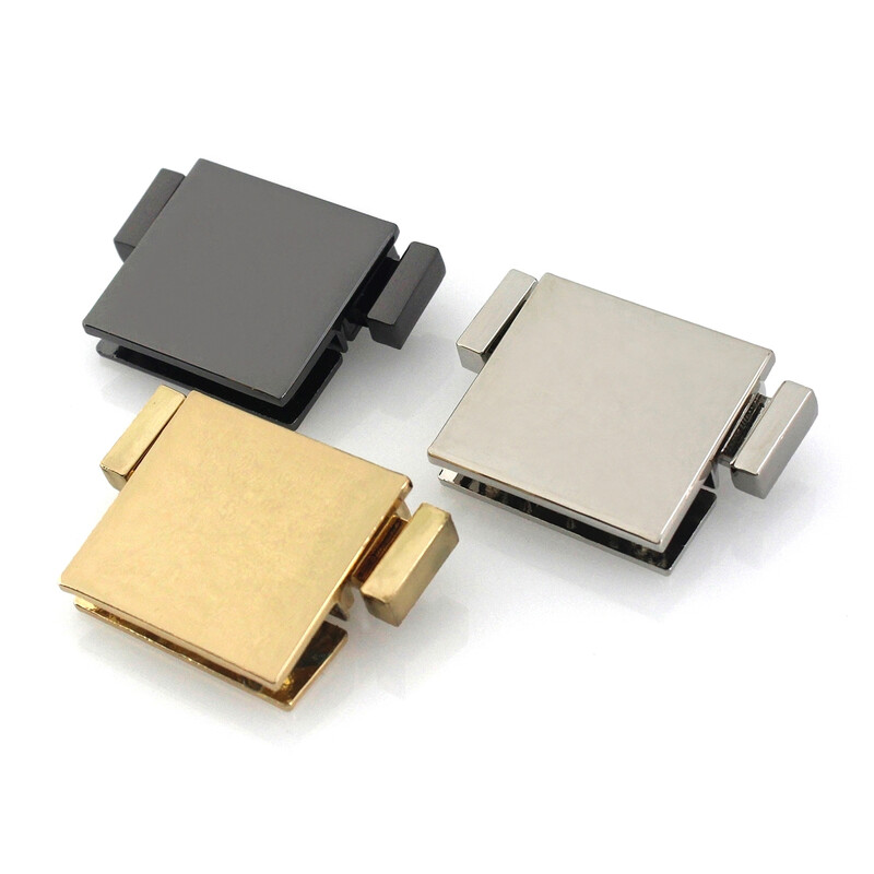 1db Fém Négyzet alakú Forgatható Lock Divat csavaros zárkapocs barkácsoláshoz kézitáska táska táska táska csomagtartó hardver zárható táska alkatrészei kiegészítők