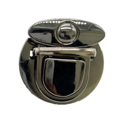 5 vnt pečių krepšys, pasukamas užraktas, metalinis užsegamas krepšio priedai, rankinės užsegami užsegimai „pasidaryk pats“ užsegamas užraktas piniginėms, 46*46 mm