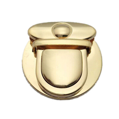 5 vnt pečių krepšys, pasukamas užraktas, metalinis užsegamas krepšio priedai, rankinės užsegami užsegimai „pasidaryk pats“ užsegamas užraktas piniginėms, 46*46 mm