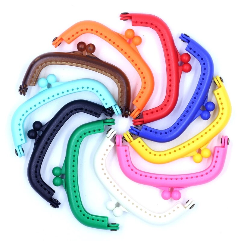 10 ks 8,5 cm Candy Arc živicový plastový rám na kabelku s otvorom Kiss Clasp Lock DIY šijacie tašky príslušenstvo