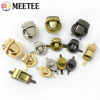 2 τμχ Meetee Luggage Mortise Lock Πόρπες Turn Twist Κλείσιμο Τσάντα Πορτοφόλι Hardware DIY Χειροποίητα πορτοφόλια μέρος Δερμάτινο αξεσουάρ χειροτεχνίας