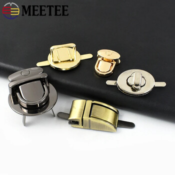 2 τμχ Meetee Luggage Mortise Lock Πόρπες Turn Twist Κλείσιμο Τσάντα Πορτοφόλι Hardware DIY Χειροποίητα πορτοφόλια μέρος Δερμάτινο αξεσουάρ χειροτεχνίας