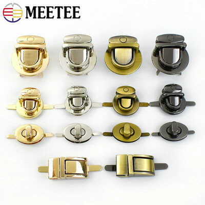 2бр. Meetee Luggage Mortise Lock Turn Twist Closure Катари за чанта Портмоне Хардуер Направи си сам ръчно изработени портмонета Част от кожени занаятчийски аксесоари