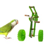 Vicces papagáj kerékpár játék madarak oktató játékszerek kellékek interaktív oktatási kellékek papagáj Cockatiel Conure Lovebird számára