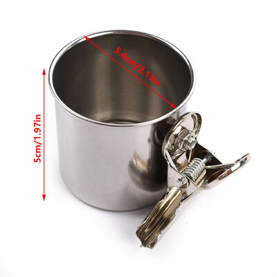 Nerūdijančio plieno paukščių papūgos lesyklėlė apvali aviary naminių gyvūnėlių ėdalo vandens šėrimo dubuo