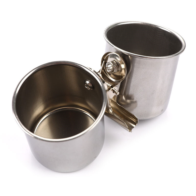 Nerūdijančio plieno paukščių papūgos lesyklėlė apvali aviary naminių gyvūnėlių ėdalo vandens šėrimo dubuo