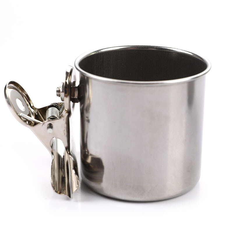 Nerūdijančio plieno paukščių papūgos lesyklėlė apvali aviary naminių gyvūnėlių ėdalo vandens šėrimo dubuo