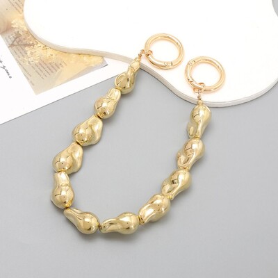 Madingi netaisyklingi perlamutriniai karoliukais papuošti mobiliojo telefono grandinėlė, diržo dirželis ABS „pasidaryk pats“ keičiamos rankenos krepšio priedai, skirti mergaitėms