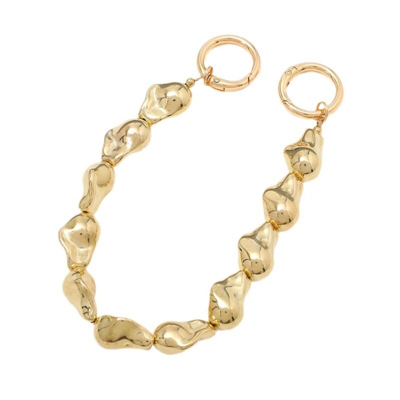 Madingi netaisyklingi perlamutriniai karoliukais papuošti mobiliojo telefono grandinėlė, diržo dirželis ABS „pasidaryk pats“ keičiamos rankenos krepšio priedai, skirti mergaitėms