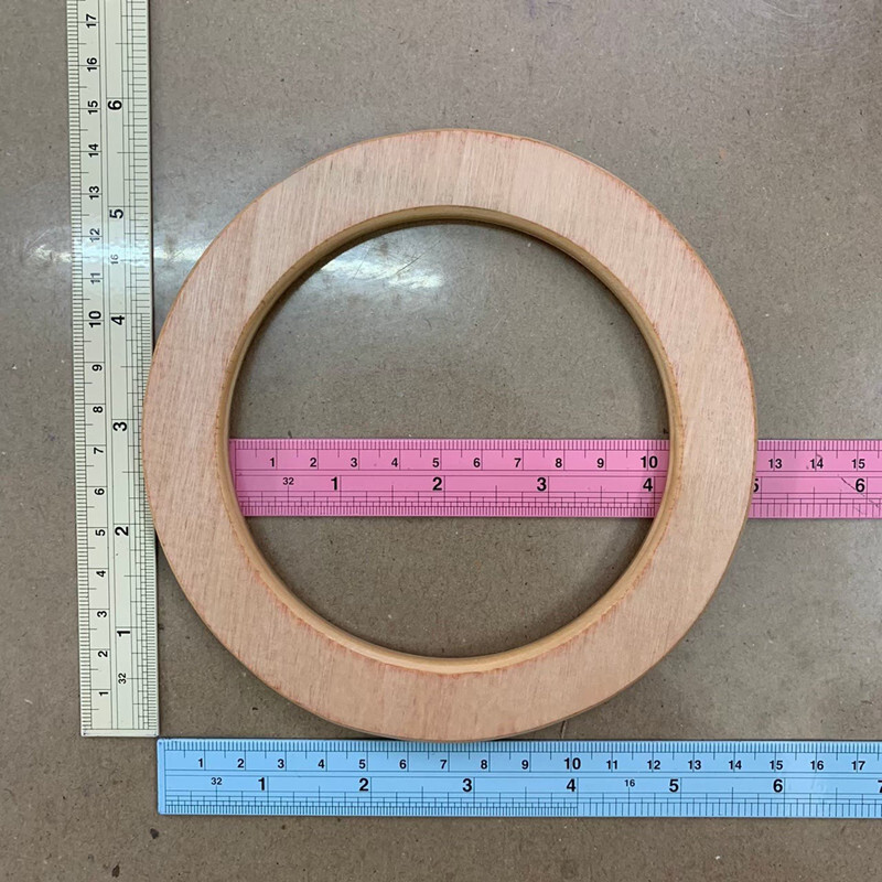 Kerek fa kézitáskák fogantyú fa táska fogantyúk csíptetős táskák rész Kézzel készített egyszerű táska pénztárca dekoratív barkácstáska kiegészítők