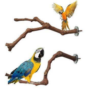 Κλουβί Πέρκες Pet Budgie Wood Parrot Bird Stand κλαδί δέντρου Κρεμαστά παιχνίδια