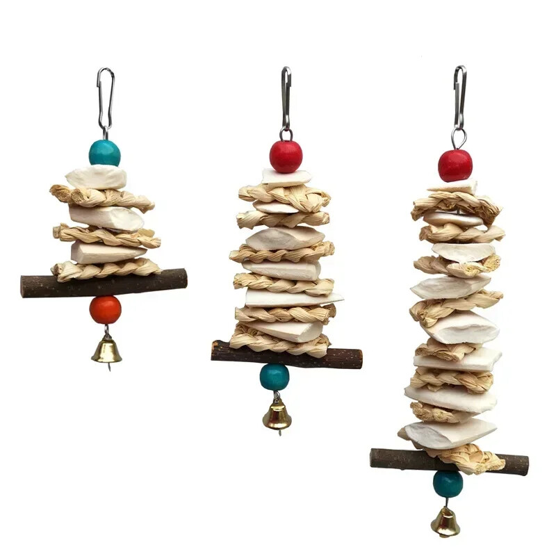 Sepijos kaulų paukščių žaislai papūgoms Papūgėlėms Sepijoms Naminiai ešeriai Papūgai Kakatas narvelio dekoravimo reikmenys Papūgos žaislai naminių gyvūnėlių žaislai