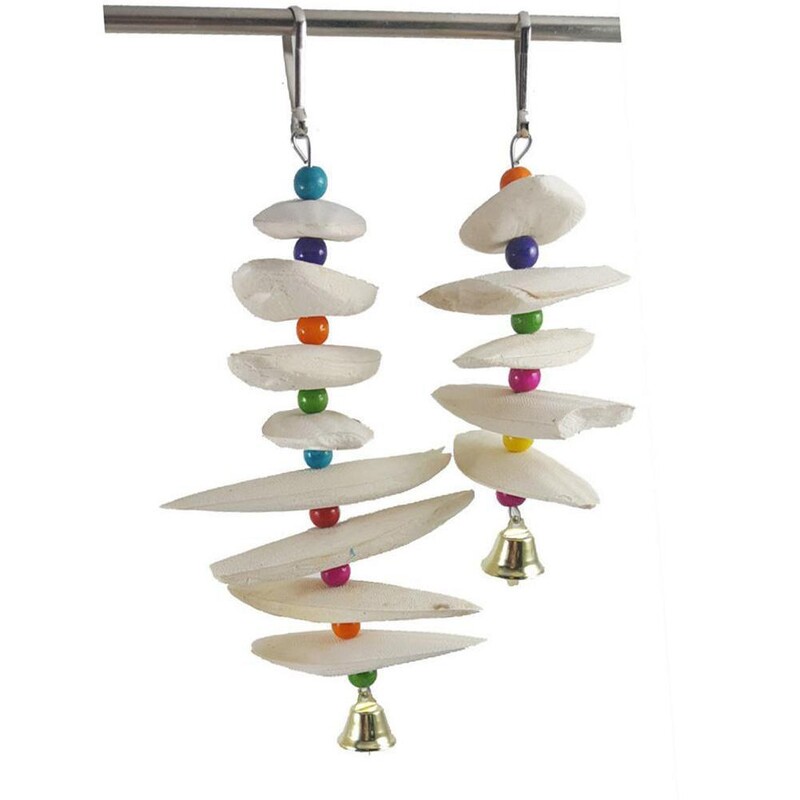 Tintahalcsont papagáj rágóharapás játékcsengő kalcium őrlőfogó eszköz madármókus számára